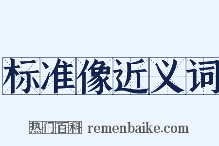 标准像近义词是什么意思的图片